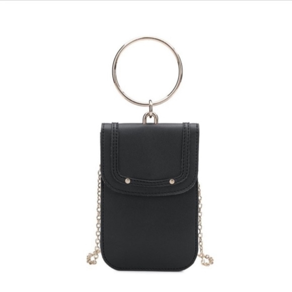 Melie Bianco Tess Black Purse Wrist Tech Phone Bag - Picture 2 of 7